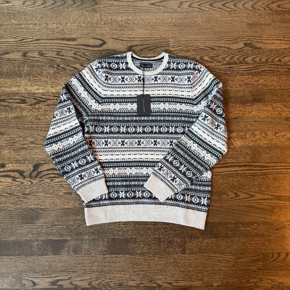 Naadam Gender Neutral Merino Cashmere Fair Isle Crewnwck